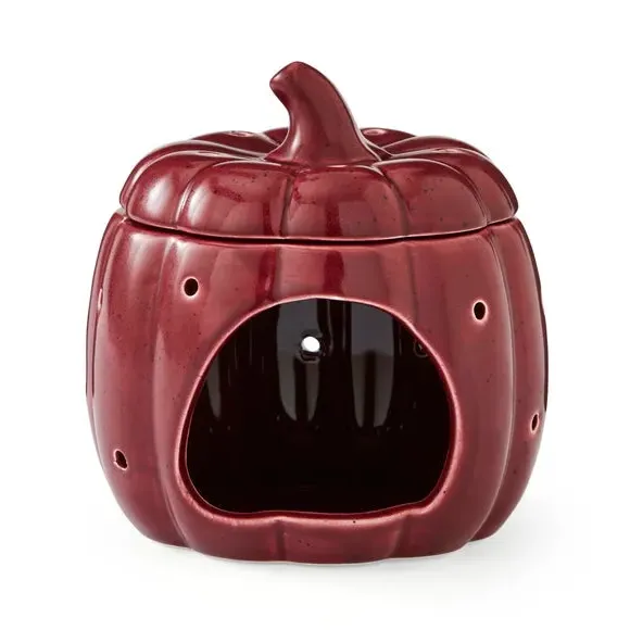 Pumpkin Oil Burner - Plum Purple, Ceramic