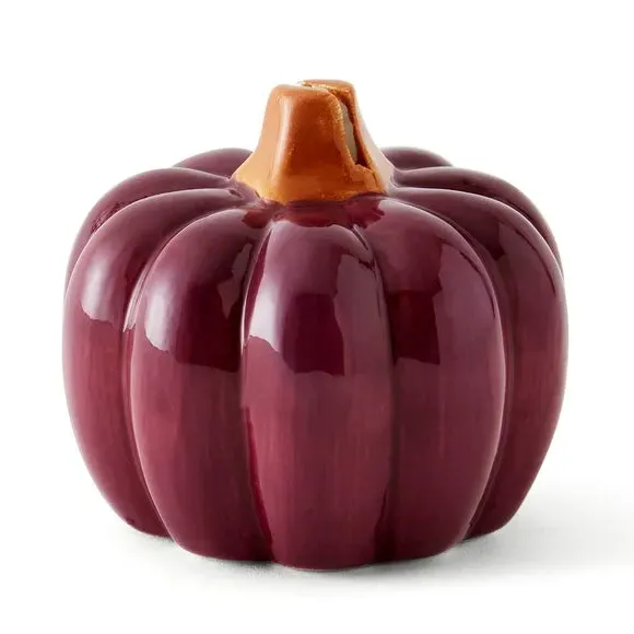 Pumpkin Photo Holder - Purple, Ceramic
