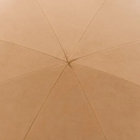 Pumpkin Pouffe with Zip Opening - Caramel, Velvet