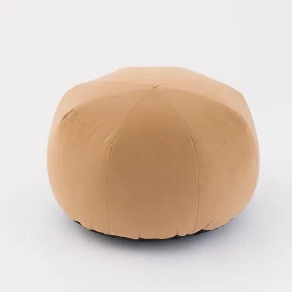 Pumpkin Pouffe with Zip Opening - Caramel, Velvet