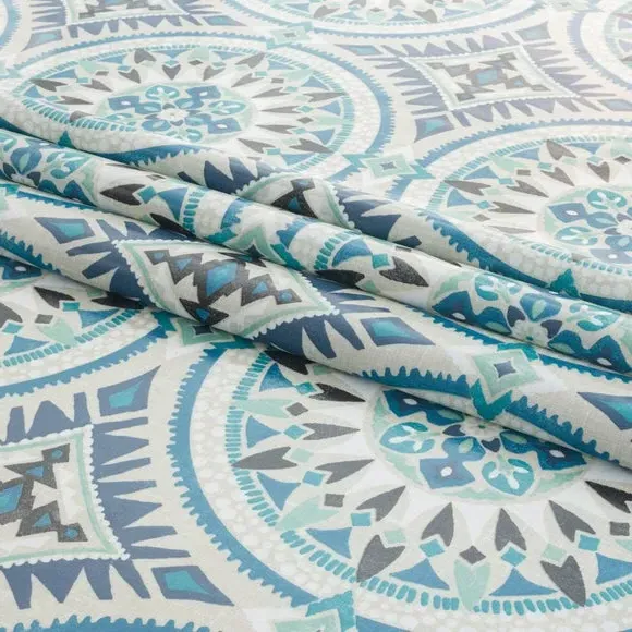 PVC Fabric by the Metre - Blue, Geometric