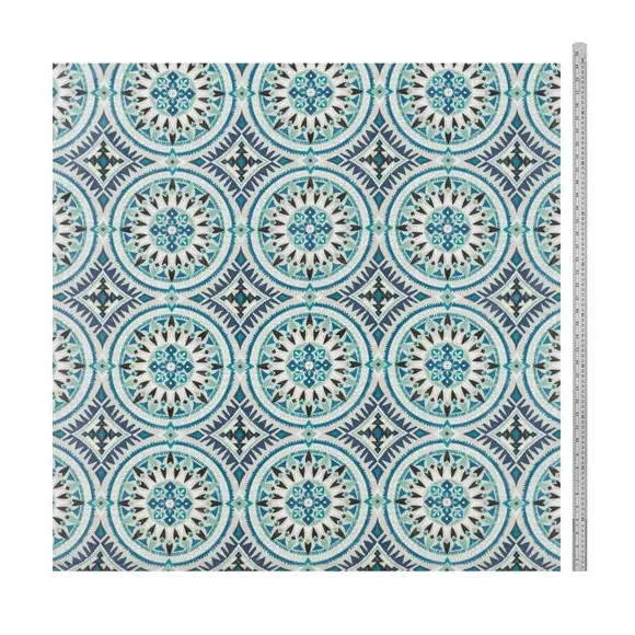 PVC Fabric by the Metre - Blue, Geometric