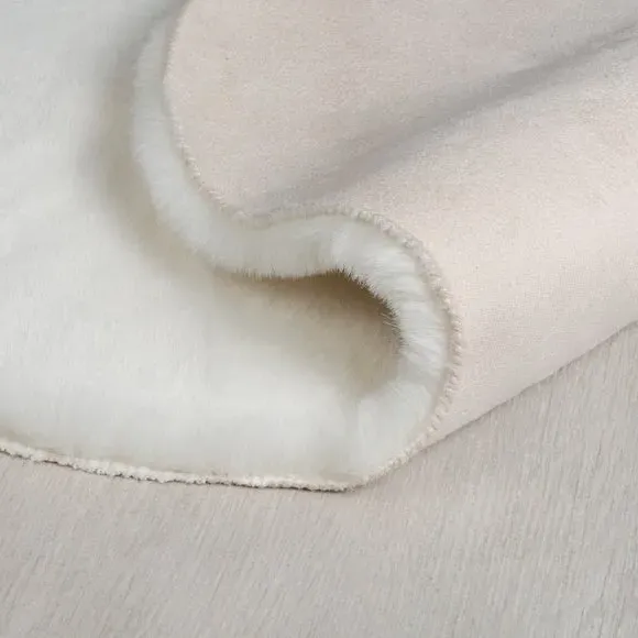 Quad Rug - Ivory, Faux Fur