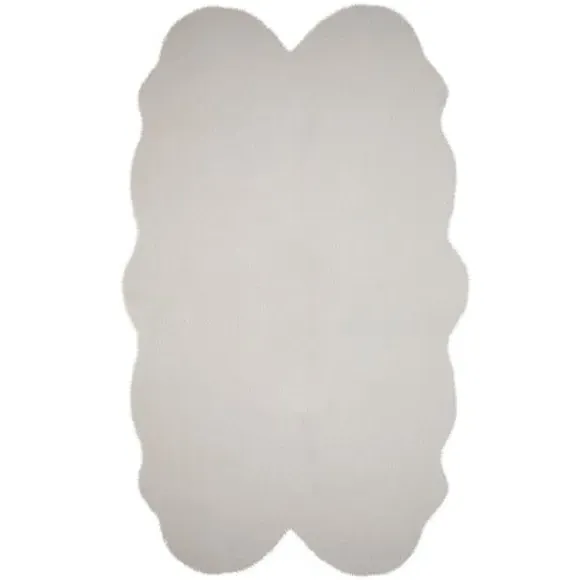 Quad Rug - Ivory, Faux Fur