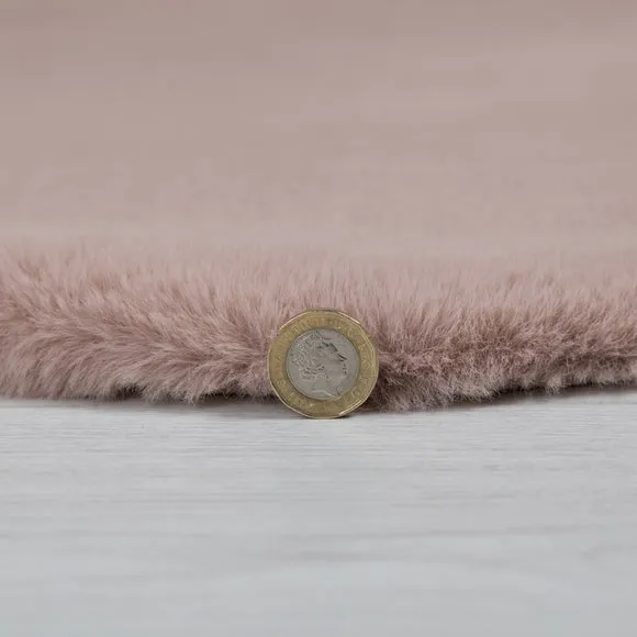 Quad Rug - Ivory, Faux Fur
