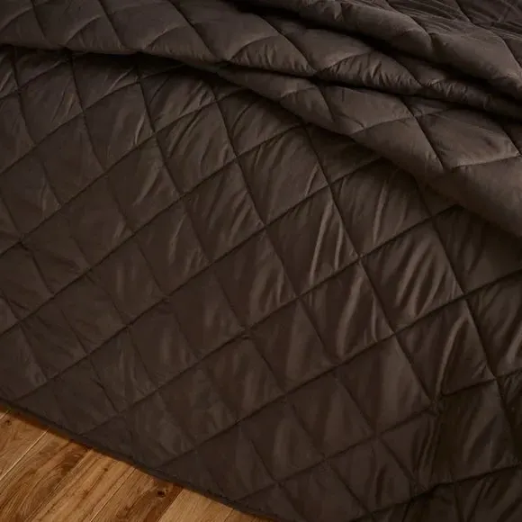 Quilted Bedspread - Bitter Chocolate, Recycled Polyester