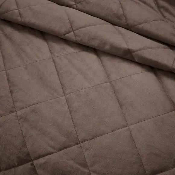 Quilted Bedspread - Bitter Chocolate, Velvet