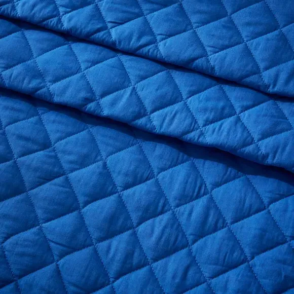 Quilted Bedspread - Classic Blue, Cotton