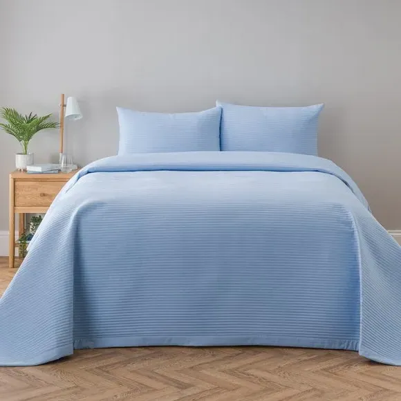 Quilted Bedspread - Duck Egg, Polyester