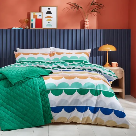 Quilted Bedspread - Emerald, Cotton