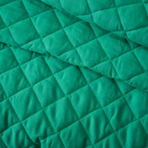 Quilted Bedspread - Emerald, Cotton