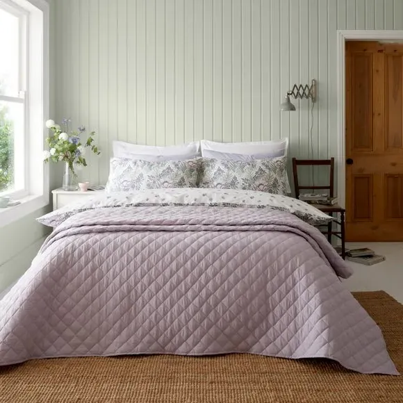 Quilted Bedspread - Lilac, Cotton