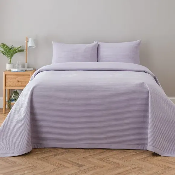 Quilted Bedspread - Lilac, Polyester