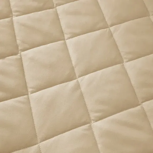 Quilted Bedspread - Natural, Recycled Polyester