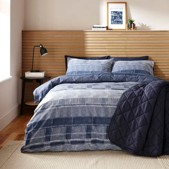 Quilted Bedspread - Navy, Recycled Polyester