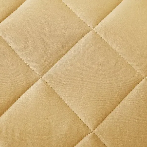 Quilted Bedspread - Ochre, Recycled Polyester