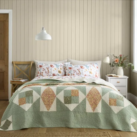 Quilted Bedspread Patchwork - Multicolor, Cotton image