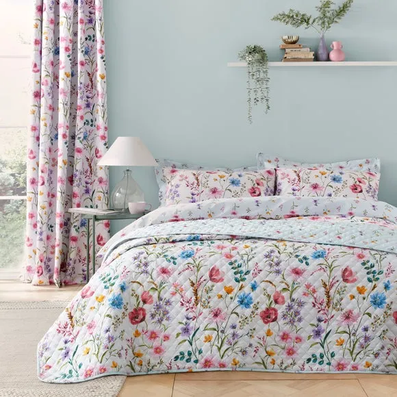 Quilted Bedspread Reversible - Pink, Polyester image