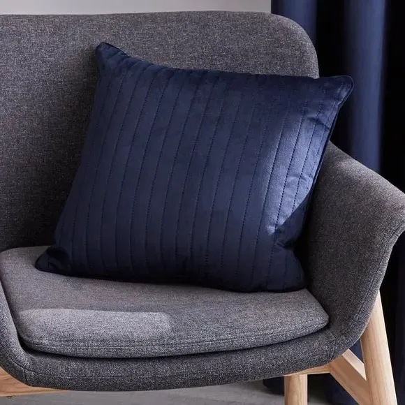 Quilted Cushion - Ink, Velour image