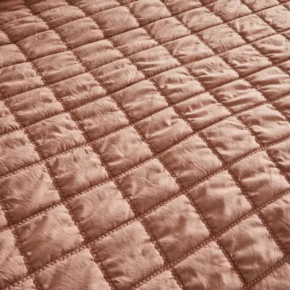 Quilted Duvet Cover Set - Clay, Cotton