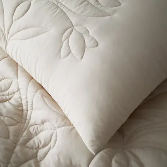 Quilted Duvet Cover Set - Natural, Microfibre