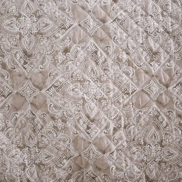 Quilted Duvet Cover Set - Natural, Polyester