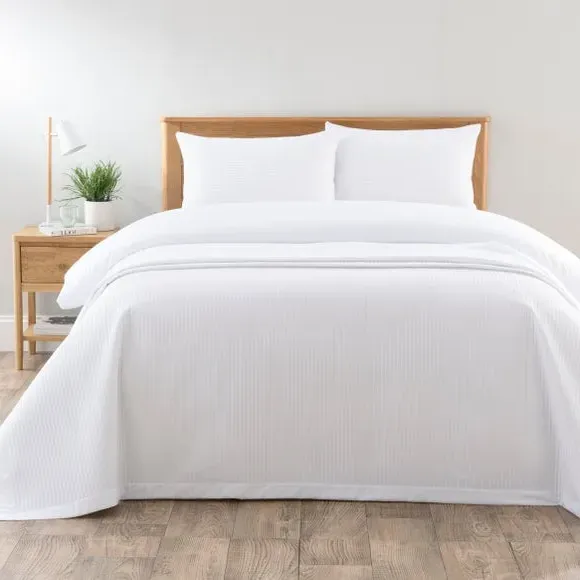 Quilted Pillowsham - White