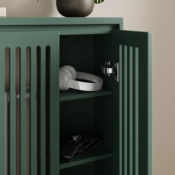 Radiator Cover with Storage - Bottle Green, Wood