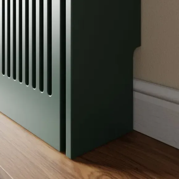 Radiator Cover with Storage - Bottle Green, Wood