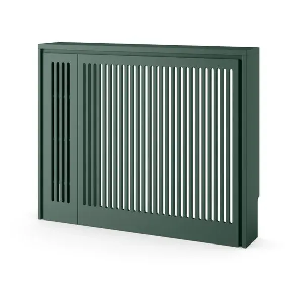 Radiator Cover with Storage - Bottle Green, Wood
