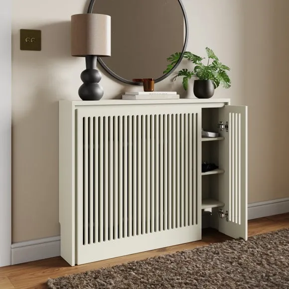 Radiator Cover with Storage - Stone, Wood