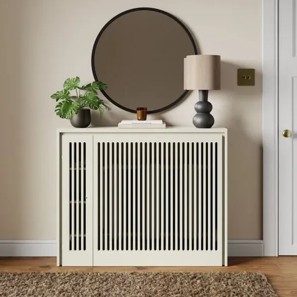Radiator Cover with Storage - Stone, Wood