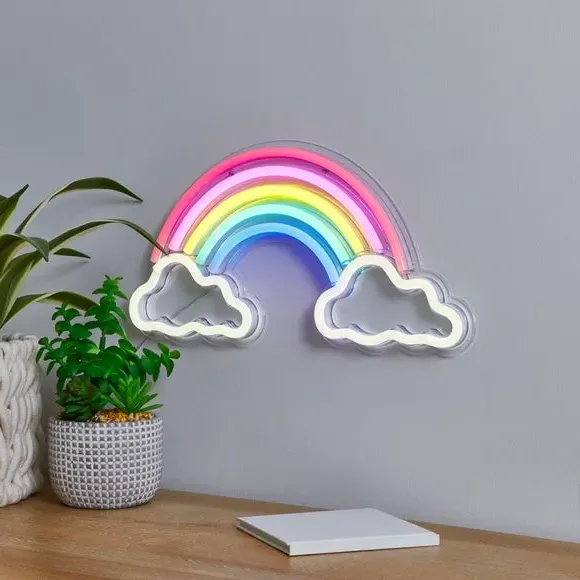 Rainbow Neon Sign - Multicolor, LED image