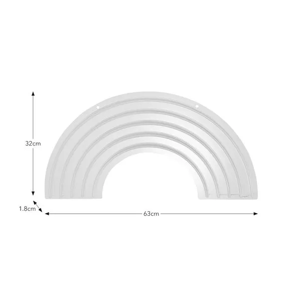 Rainbow Neon Wall Light - White, LED