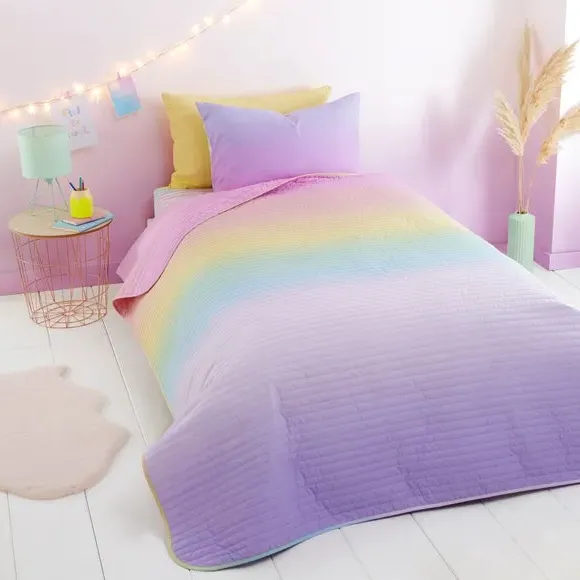 Rainbow Ombre Bedspread - Multicolor image