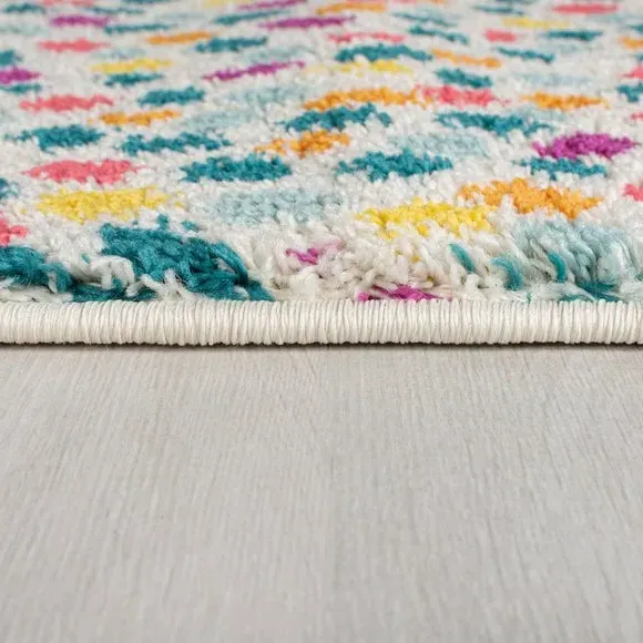 Rainbow Spot Berber Rug - Multicoloured, Polypropylene