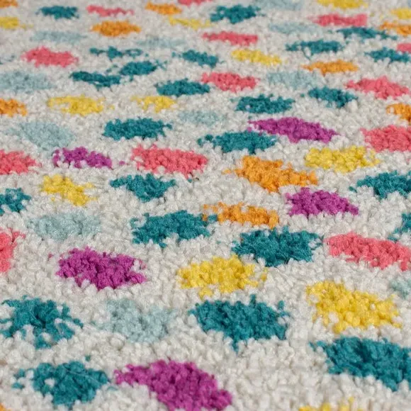 Rainbow Spot Berber Rug - Multicoloured, Polypropylene
