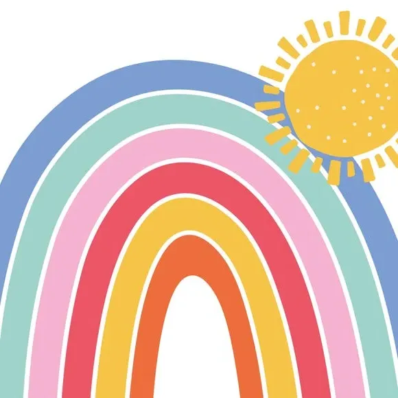 Rainbow Wall Mural - Multicolor, Paper