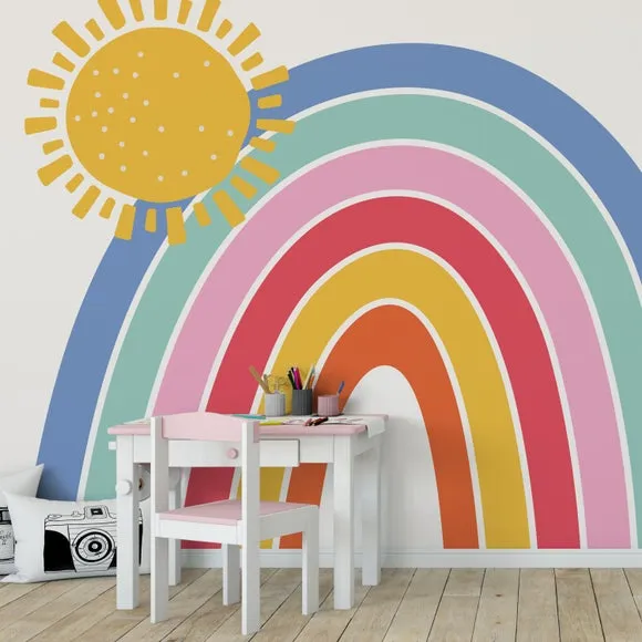Rainbow Wall Mural - Multicolor, Paper image