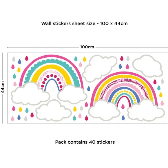 Rainbow Wall Sticker - Multicolor, Self-Adhesive