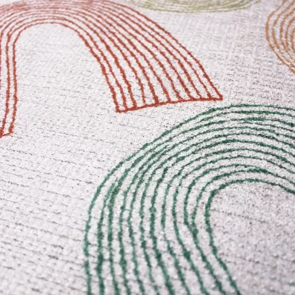 Rainbow Washable Rug - Multicolor, Cotton