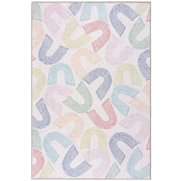 Rainbow Washable Rug - Multicolor, Cotton