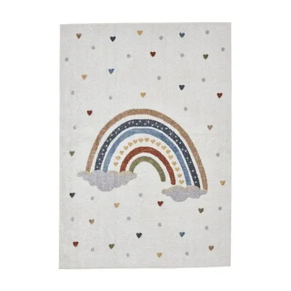 Rainbow Washable Rug - Multicoloured
