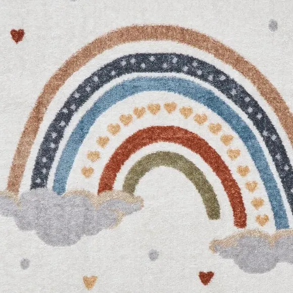 Rainbow Washable Rug - Multicoloured