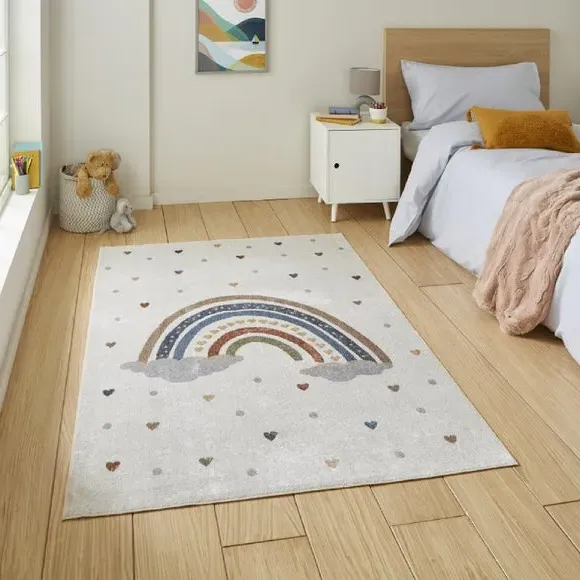 Rainbow Washable Rug - Multicoloured image