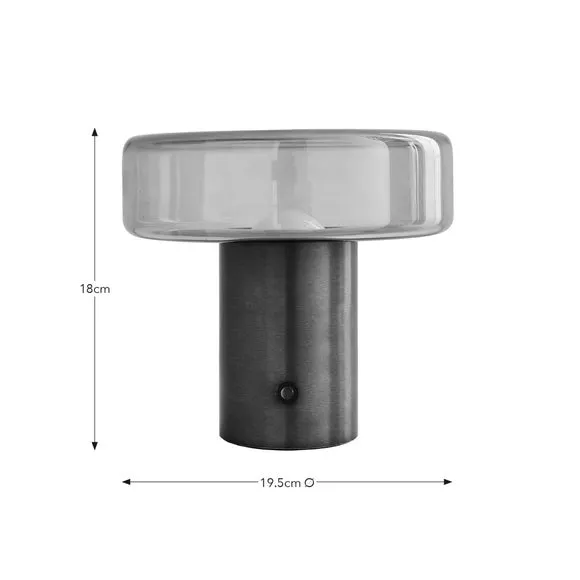 Rechargeable Table Lamp - Gold, Glass