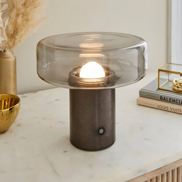Rechargeable Table Lamp - Gold, Glass image