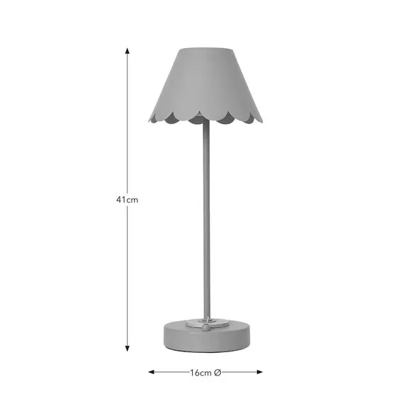 Rechargeable Table Lamp Scalloped - Blue, Metal