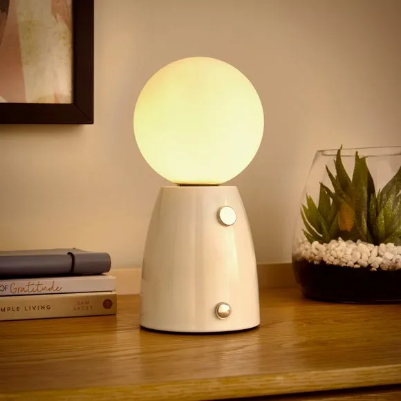 Rechargeable Table Lamp Touch Dimmable - White