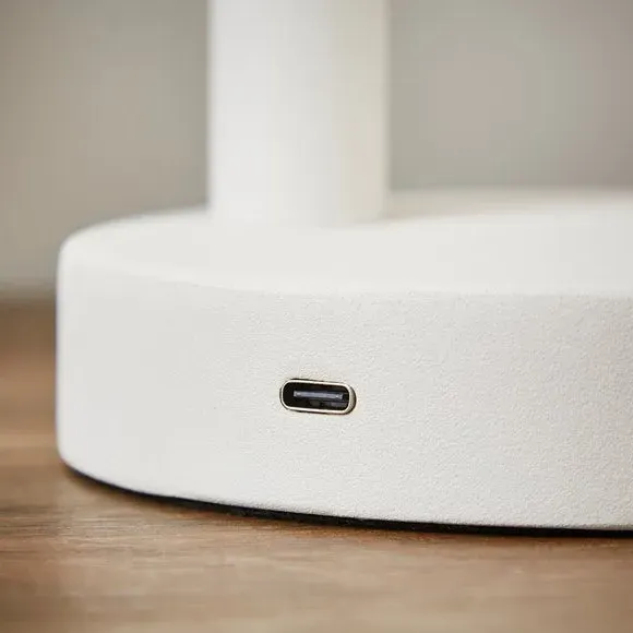 Rechargeable Touch Table Lamp - White, Metal